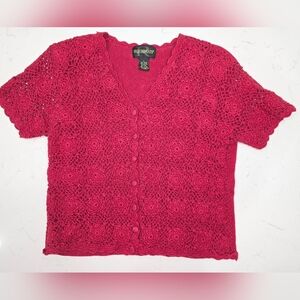 Vintage Requirements Women's Blouse Cardigan Sweater Size Large